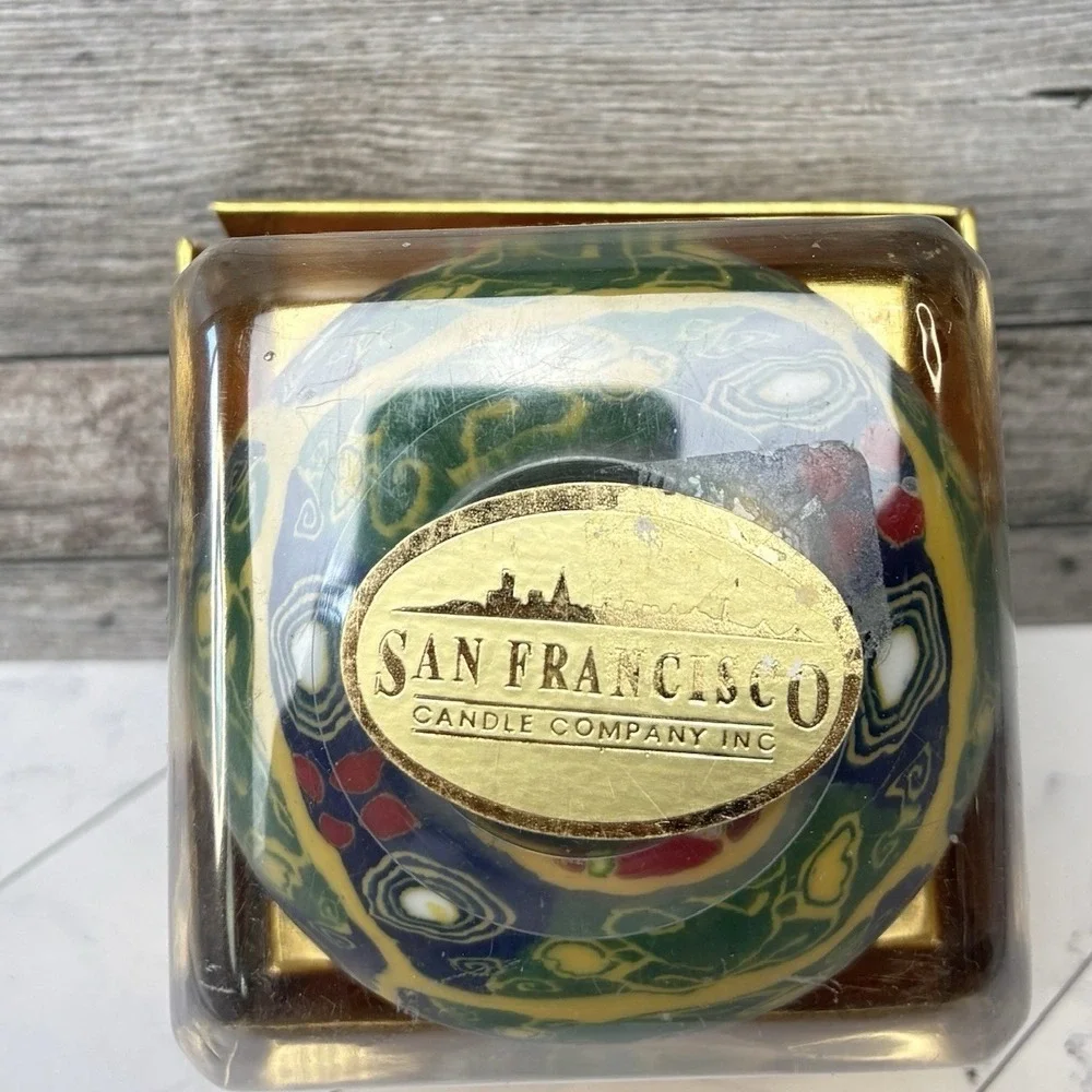 San Francisco Candle Company Millefiori-Style Sphere Wax Candle Multicolored